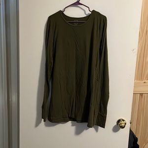 Army green long sleeve top